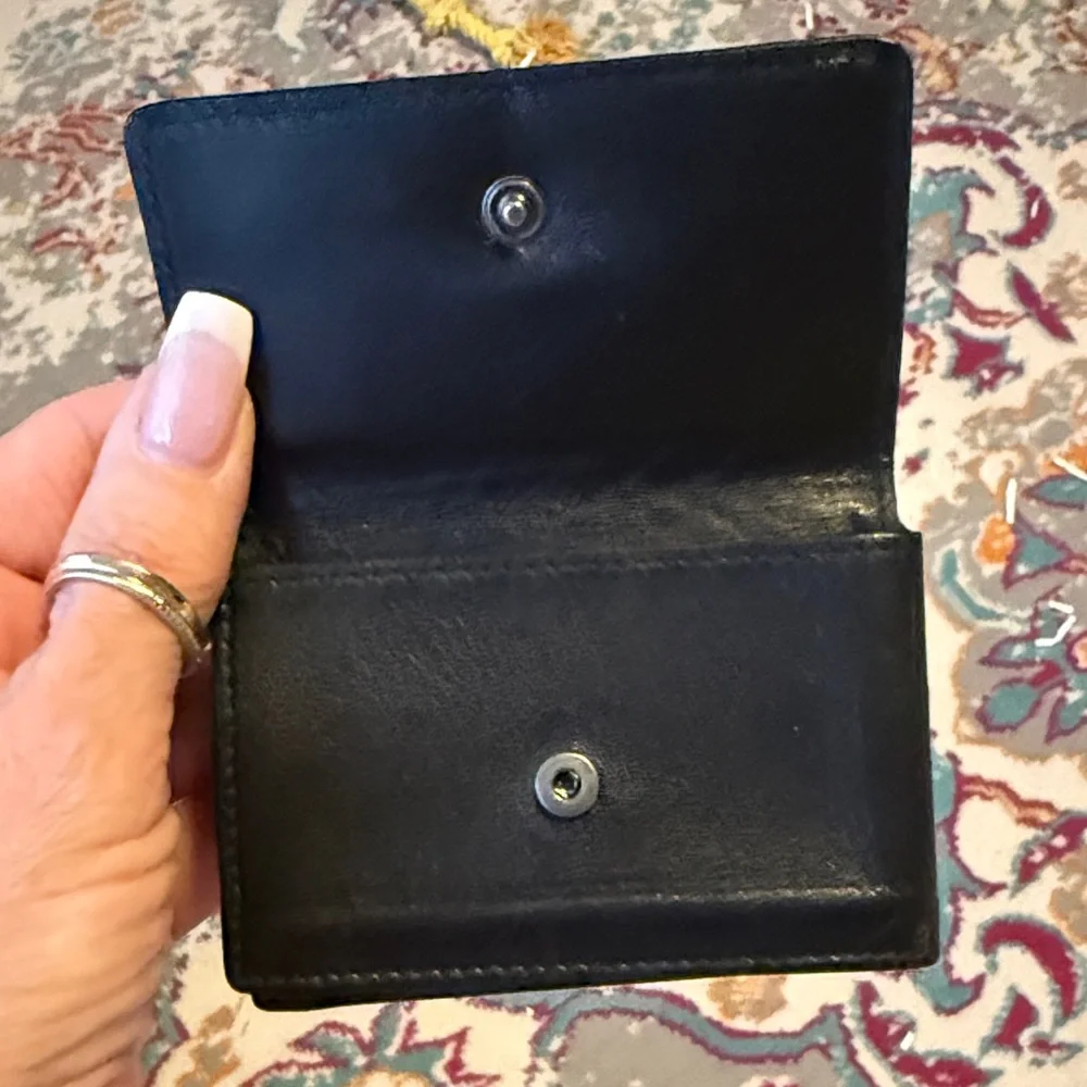BOTTEGA VENETA Authentic Leather Business Card Holder Card Case Intrecciato
